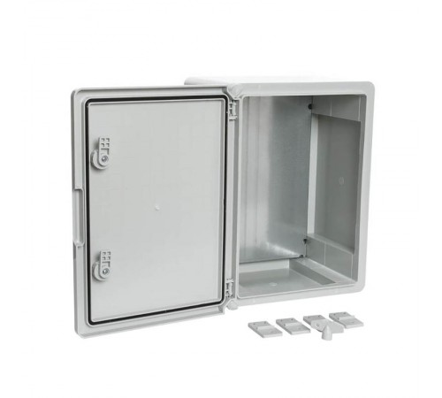 Корпус пластиковый с монтажной панелью ЩМП IP65 серая дверь 400х300х220  PR08.26511  Промрукав