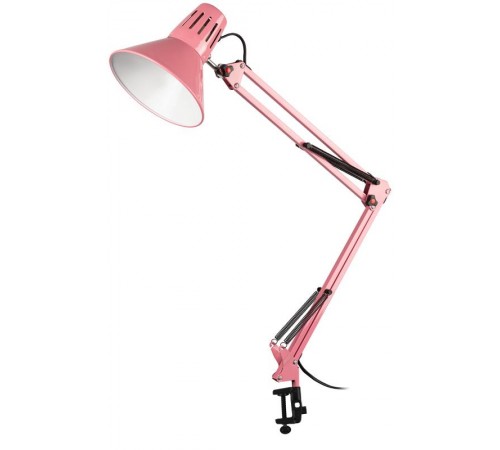 Настольный светильник N-121-E27-40W-P Е27 на струбцине розовый  Б0052761  ЭРА