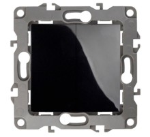 Выключатель двойной 12-1004-06   10АХ-250В, без м.лапок,  чёрный  Б0014656  ЭРА