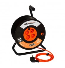Удлинитель силовой на катушке 4 гнезда с/з 20 м 3х2,5 мм PROFESSIONAL PROCONNECT  11-7612  PROconnect