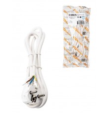 Шнур сетевой с вилкой ПВС 3x0,75мм2 1,5м с/з белый  SQ1305-0075  TDM