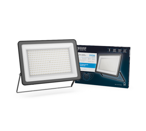 Прожектор светодиодный 200W IP65 6500К черный  613100200  Gauss