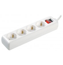 Удлинитель У04К-выкл. 4 места 2Р+PЕ/1,5 метра 3х1мм2 16А/250  WYP10-16-04-01-ZK-17  IEK