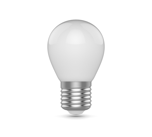 Лампа светодиодная Basic Filament Шар 4,5W 380lm 2700К Е27 milky LED 1/10/50  1055215  Gauss