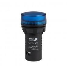 Лампа светодиодная OptiSignal Compact D22 C7-L-M6 синяя 230 В AC/DC XB7EV06MP  362163  КЭАЗ