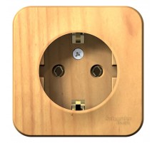 Blanca Ясень О/У с изолирующей пластиной Ясень Розетка с заземлением без шторок 16А, 250В  BLNRA010115  SE