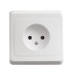 Этюд Белый С/У Розетка без заземления  PC16-001B  SE