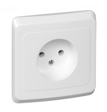 Этюд Белый С/У Розетка без заземления  PC16-001B  SE