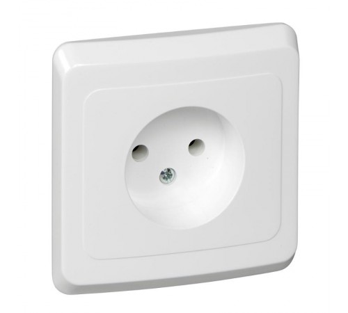 Этюд Белый С/У Розетка без заземления  PC16-001B  SE