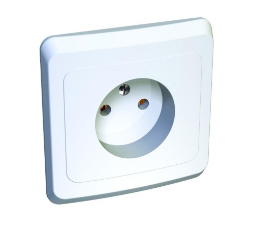 Этюд Белый С/У Розетка без заземления  PC16-001B  SE