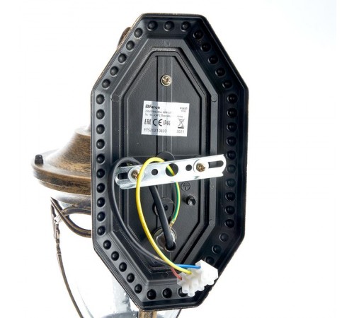 Светильник садово-парковый, 60W 230V IP44 черное золото, PL681 (на стену вниз)  11692  FERON
