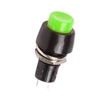 Выключатель-кнопка 250V 1А (2с) ON-OFF зеленая Micro  36-3073  REXANT