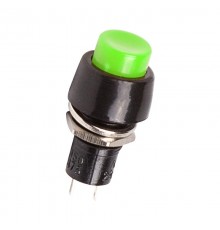 Выключатель-кнопка 250V 1А (2с) ON-OFF зеленая Micro  36-3073  REXANT