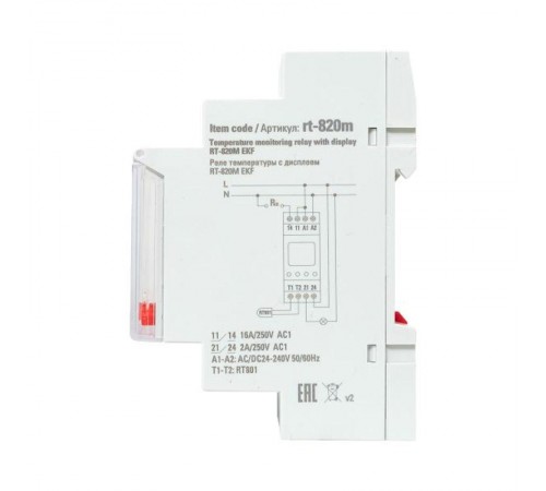 Реле температуры с дисплеем RT-820M (-25....+130 С) EKF PROxima  RT-820M  EKF
