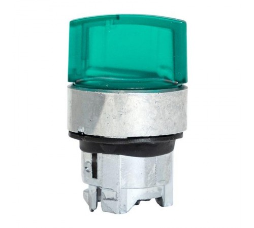 Механизм исполнительный переключателя ХB4 зеленый на 2 положения возвратный без фиксации, с подсветкой с короткой ручк IP65  XB4BD2L-G-65  EKF