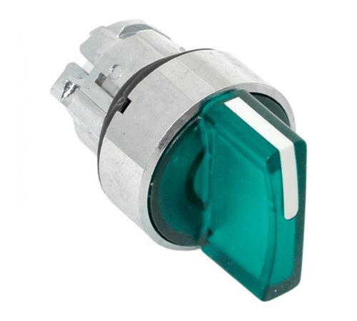 Механизм исполнительный переключателя ХB4 зеленый на 2 положения возвратный без фиксации, с подсветкой с короткой ручк IP65  XB4BD2L-G-65  EKF