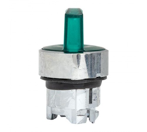 Механизм исполнительный переключателя ХB4 зеленый на 2 положения возвратный без фиксации, с подсветкой с короткой ручк IP65  XB4BD2L-G-65  EKF