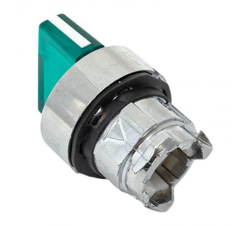 Механизм исполнительный переключателя ХB4 зеленый на 2 положения возвратный без фиксации, с подсветкой с короткой ручк IP65  XB4BD2L-G-65  EKF