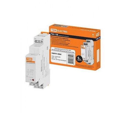 Реле промежуточное РЭК-1М/2 16А  24В АС/DC (DIN-рейка, 2р-контакт)   SQ0701-0084  TDM