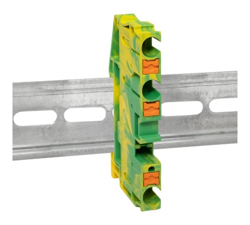 Клеммная колодка пружинная 6 Push-in 3 вывода земля PIT-6-3-pe  EKF