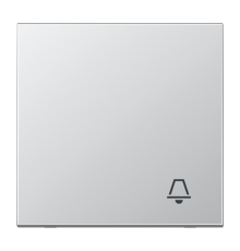 Клавиша для кнопок и выключателя с символом "звонок"; алюминий  AL2990K  Jung