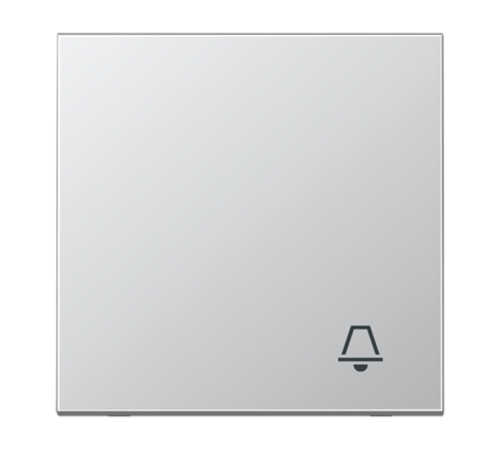 Клавиша для кнопок и выключателя с символом "звонок"; алюминий  AL2990K  Jung