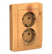 Blanca Ясень С/У Розетка 2-ая с заземлением без шторок, 16А, 250В  BLNRS001025  SE