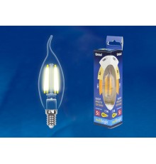 Лампа светодиодная LED-CW35-5W/WW/E14/CL/MB GLM10TR LED. "свеча на ветру", прозр Серия Multibright. 3000K 100-50-10 .  UL-00002368  Uniel