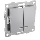 Bravo Выключатель 2кл. (инд), СУ, 10А, 250В, серебро  С10В28-004  GUSI Electric