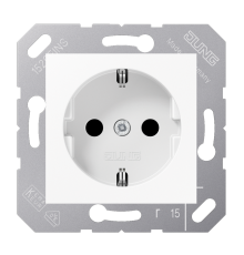 Штепсельная розетка SCHUKO 16А / 250В, пружинные зажимы; термопласт; белый; CD500  CD5120BFWW  Jung