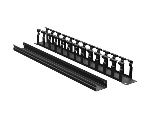 Кабельный органайзер с крышкой 1U, глубина 60 мм, для 19" IT-корпусов ДКС серии STI/CQE, RAL9005  R5CP1961HEB  DKC