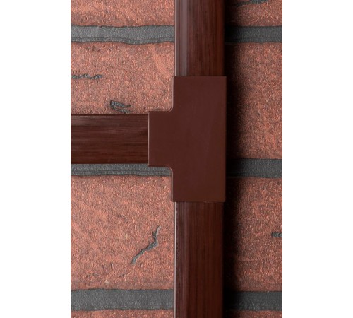 Угол T-образный (25х16) (4 шт) Plast EKF PROxima  под темное деревоtchd-25-16x4EKF