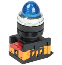 Лампа AL-22 сигнальная d22мм синий неон/240В цилиндр   BLS20-AL-K07  GENERICA