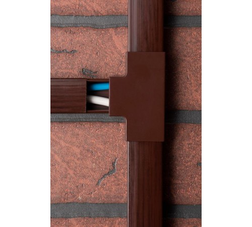 Угол T-образный (25х16) (4 шт) Plast EKF PROxima  под темное деревоtchd-25-16x4EKF