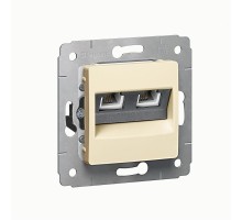 Cariva DIY Розетка RJ11 - 2 входа, слоновая кость  695921  Legrand
