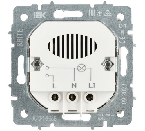 BRITE Выключ. карточный 30А ВС10-1-8-БрБ бел.  BR-V11-0-10-K01  IEK