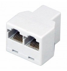 Компьютерный двойник RJ-45(8P-8C) (гнездо - 2 гнезда)  03-0103  REXANT