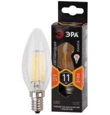 Лампа светодиодная F-LED B35-11w-827-E14 (филамент, свеча, 11Вт, тепл, E14)  Б0046985  ЭРА