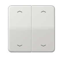 Клавиша для KNX кнопки, 2 группы с символами "стрелки"; дюропласт; светло-серый  CD102PLG  Jung