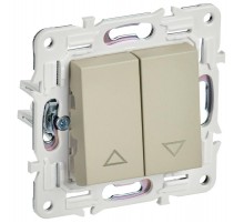 SKANDY Выключатель жалюзи 10А SK-V12B бежевый  SK-V15-0-10-K10  IEK