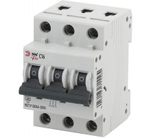 Выключатель автоматический трехполюсный Pro NO-901-50 ВА47-63 3P 16А кривая C  Б0031822  ЭРА