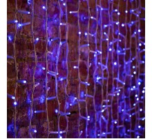 Гирлянда "Светодиодный Дождь" 2х1,5м, постоянное свечение, белый провод "КАУЧУК", 230 В, диоды СИНИЕ, 360 LED  237-113  NEON-NIGHT