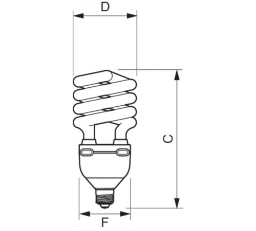 Лампа энергосберегающая КЛЛ  Tornado High Lumen 45W WW E27  929676005701  PHILIPS