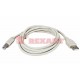 Шнур USB-B (male) штекер - USB-A (male) штекер, длина 3 метра (PE пакет)  18-1106  REXANT