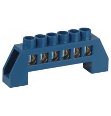 Шина  NO-224-62 N ноль в изоляторе ШНИ-8х12-6-Д-синий  Б0062949  ЭРА