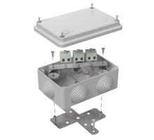 Коробка огнестойкая для о/п 40-0340-FR1.5-6 Е15-Е120 RAL7035 120х80х50 (20 шт/кор) серая  40-0340-7035-FR1.5-6  Промрукав