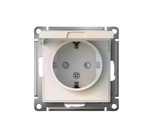 AtlasDesign Жемчуг Розетка с заземлением со шторками с крышкой, 16А, IP20, механизм  ATN000446  SE