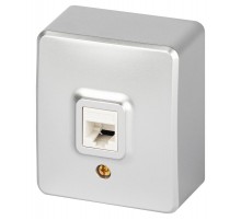 Розетка ЭРА Эксперт 11-3203-03 информационная RJ45, IP20, ОУ, Алюминий  Б0063009  ЭРА