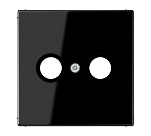 Крышка для TV-FM-розеток, фиксация винтом; термопласт; черный; LS990  LS990TVSW  Jung