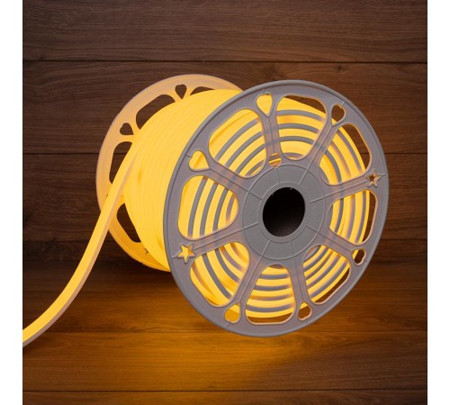 Гибкий неон LED SMD, форма - D, 16х16 мм, желтый, 144 LED/м, бухта 50 м  131-081  NEON-NIGHT